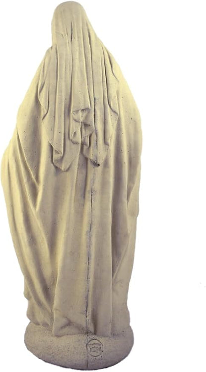 Vintage-Style Madonna and Child Cast Stone Garden Statue, 24"