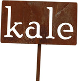 Classic Metal Garden Markers 19 Inches Tall (kale, Naturally Rusted)