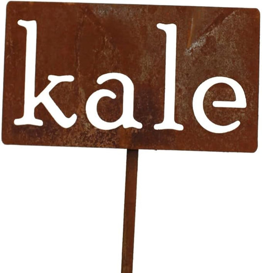 Classic Metal Garden Markers 19 Inches Tall (kale, Naturally Rusted)