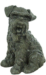 Solid Rock Stoneworks Scottish Terrier Stone Animal Statue 10in Tall Graphite Color