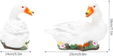 Agatige Garden Duck Ornament, Resin Duck Sculpture Statue Yard Patio Art Decor Sculptures Table Ornament for Outdoor Garden Yard (White Lying Duck)