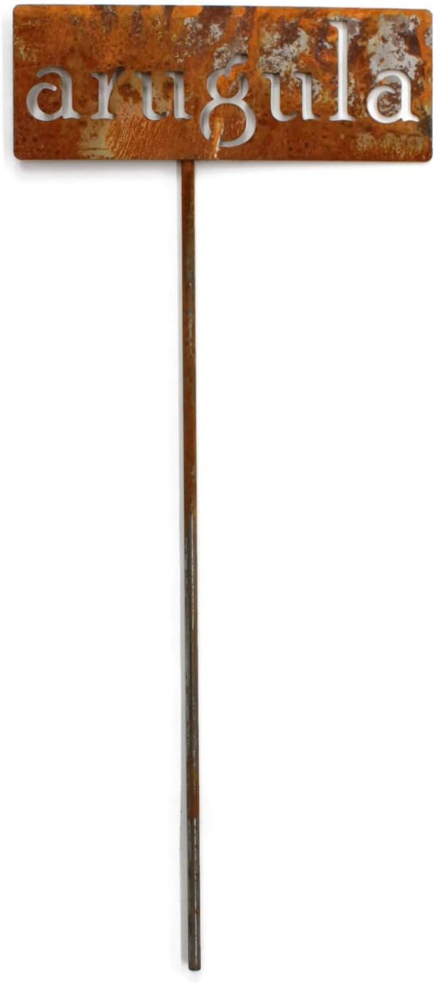 Classic Metal Garden Markers 19 Inches Tall (arugula, Naturally Rusted)
