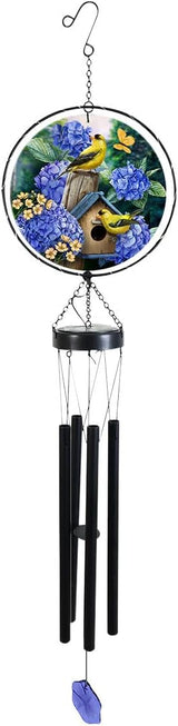 Briarwood Lane Goldfinches and Geraniums Illuminated Wind Chime