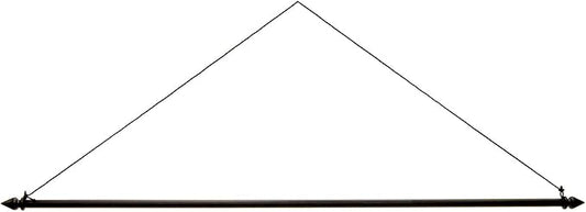 Evergreen Flag Beautiful Black Metal Dowel Garden Flag Hanger | 16" Wide x 5" High | Front Door Home Decor | Holiday Entrance House Sign