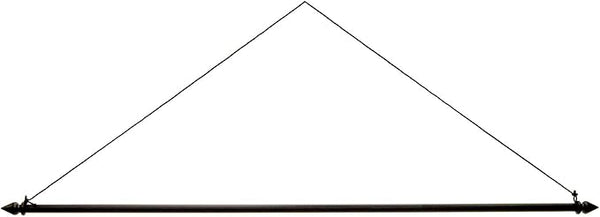Evergreen Flag Beautiful Black Metal Dowel Garden Flag Hanger | 16" Wide x 5" High | Front Door Home Decor | Holiday Entrance House Sign