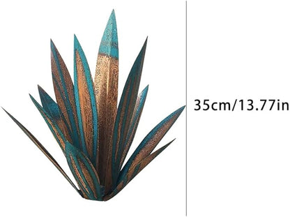 Tequila Rustic Sculpture, Blue Iron Agave Plant, DIY Metal Plant Garden Yard Statue