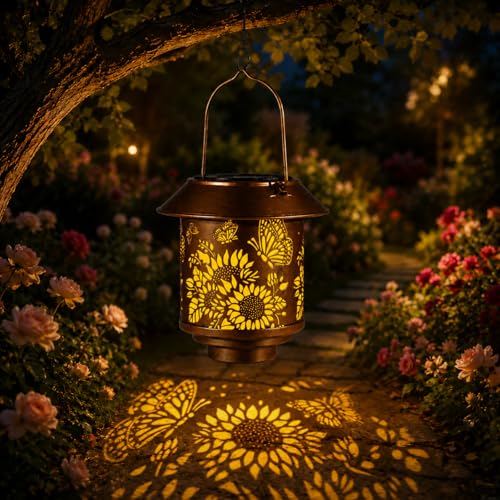 Solar Hanging Lantern - Butterfly Design