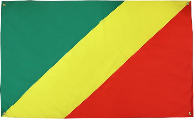AZ FLAG Republic of Congo Flag 150 x 90 cm with 4 Eyelets for Balcony or Wall