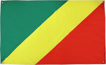 AZ FLAG Republic of Congo Flag 150 x 90 cm with 4 Eyelets for Balcony or Wall