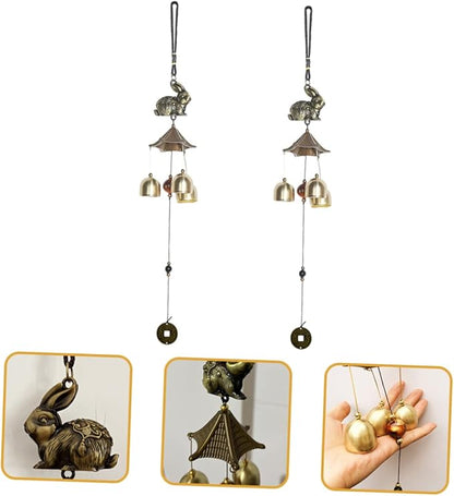 Happyyami 4 Pcs Windchime Extra Large Wind Chimes Crystal Decor Outdoor Decor Small Wind Chimes Retro Home Decor Decorative Wind Chime Outside Wind Chime Yard Wind Chime Indoor Metal Blower
