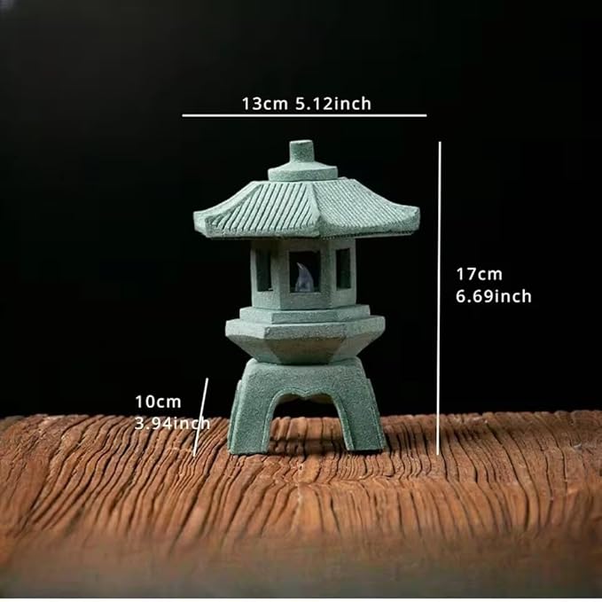 Zen Pagoda Latern Garden Statue Indoor and Outdoor Asian Decor for Landscape Balcony Garden Patio Porch Yard Art Ornament (Changan Lantern)