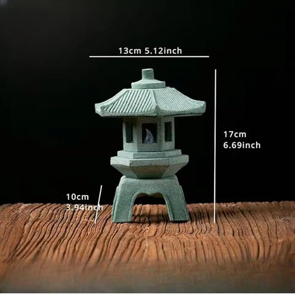 Zen Pagoda Latern Garden Statue Indoor and Outdoor Asian Decor for Landscape Balcony Garden Patio Porch Yard Art Ornament (Changan Lantern)