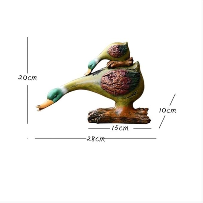 Outdoor Statue Garden Sculpture Ornaments Outdoor Cute Water Absorption Duck Statue Resin Crafts Creative Animal Art Sculpture Outdoor Garden