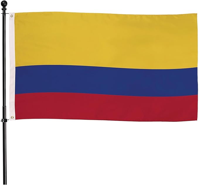 Evergreen Colombian Flag 3x5 Outdoor Double Sided, Colombia Flags for Outside with Grommets, 3-Ply Banners for Garden Patio, Indoor Wall Decor for Room, Works with Standard Estate Flag Poles