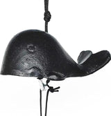 Japanese Bless Whale Small Wind Chimes Outdoor, Iwachu Cast Iron Lucky Temple Wind Bell Memorial and Sympathy Wind Chimes for Outside Good Luck for Garden, Patio, Balcony