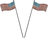 Patriotic Rustic Metal Yard Garden Stake Set of 2, Small American Flag US Garden Flag Yard Sign for Election day Veterans Day 4th of July Decoration