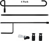 Garden Flag Pole Stand Holder, 4 Pack Garden Flags for Outside with Flag Stopper and Clip Waterproof Powder-Coated Paint for Flag Pole Holder for Outside House,Yard Flags for Outside