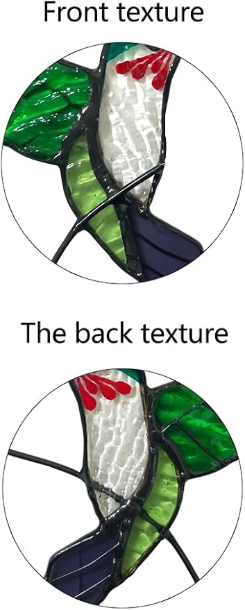 1PC Colorful Hummingbird Glass Window Decor Hanging Ornament, Home Wall Garden Decor, Hummingbird Light Catcher, Bird Lover Favorite Gardening Ornament