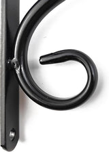 TIHOOD 2PCS 12inch Wall Hanging Plant Bracket, Retro Iron Metal Wall Décor Shepard Hook Lantern Wall Hanger for Hanging Plant Flower Bird Feeder Planter Indoor Outdoor, Bird