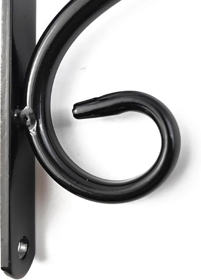 TIHOOD 2PCS 12inch Wall Hanging Plant Bracket, Retro Iron Metal Wall Décor Shepard Hook Lantern Wall Hanger for Hanging Plant Flower Bird Feeder Planter Indoor Outdoor, Bird