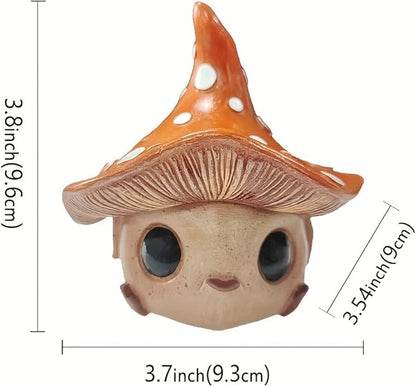 Mushroom Outdoor Garden Decor Statue ，Garden Gnomes Statues for Home Desk, Yard, Patio, Backyard, Fairy Garden, Balcony,Lawn Ornament,Mother’s Day, Birthday Gifts for Women, Grandma, Mom