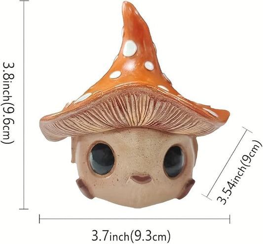 Mushroom Outdoor Garden Decor Statue ，Garden Gnomes Statues for Home Desk, Yard, Patio, Backyard, Fairy Garden, Balcony,Lawn Ornament,Mother’s Day, Birthday Gifts for Women, Grandma, Mom