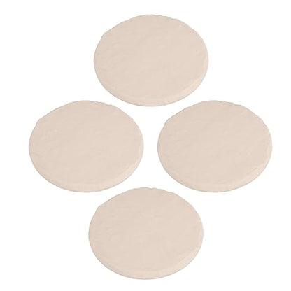 Outdoor Stepping Stones Garden Pathway Stones Landscape Stones 15.71in Round Polypropylene Resin with 6 Ground Stakes for Lawn Decor Walkway (Beige)