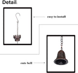 8.5Ft Hummingbird and Cup Rain Chain Outdoor Decorative Rain Gutter Drain Rain Catcher Gutter Chain with Bell