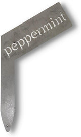 Planter Size Small Metal Garden Plant Vegetable Flower or Herb Markers 13.5 Inches Tall (peppermint, Raw, Unfinished Steel)