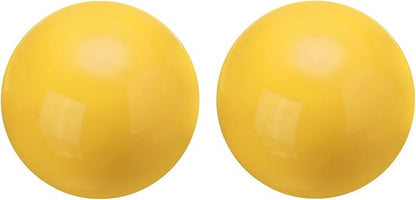 uxcell 2 Pcs Gazing Globe Decor Ball 3.5 Inch 90mm Reflective Garden Sphere Hollow Ball, Seamless Stainless Steel Gazing Ball, Smooth Mirror Globe for Garden Home Decor, Bright Yellow