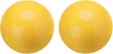 uxcell 2 Pcs Gazing Globe Decor Ball 2.5 Inch 63mm Reflective Garden Sphere Hollow Ball, Seamless Stainless Steel Gazing Ball, Smooth Mirror Globe for Garden Home Decor, Bright Yellow
