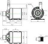 ZAOJIAO Brushless Centrifugal Submersible Water Pump 800L/H 210GPH 5M/16ft for Fountain Pool Solar Circulation System Water Circulation System (DC 12V)