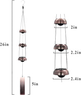 Temple Bells Wind Chimes Large,Red Copper Peace Memorial WindChimes Outdoors,Fengs Shui Japanese Wind Bells for Outside,Sympathy Chime Gift for Mom/Someone Who Loves Peace,Energy Garden Wind Bell
