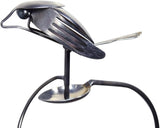 American Made Flatware Finch Balancing Garden Stake and Upcycled Utensil Sculpture