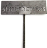 Classic Metal Garden Markers 19 Inches Tall (strawberries, Raw, Unfinished Steel (will rust with time))