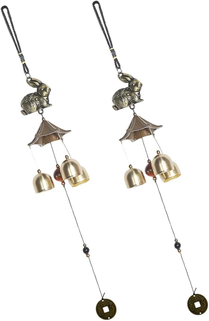 Happyyami 4 Pcs Windchime Extra Large Wind Chimes Crystal Decor Outdoor Decor Small Wind Chimes Retro Home Decor Decorative Wind Chime Outside Wind Chime Yard Wind Chime Indoor Metal Blower