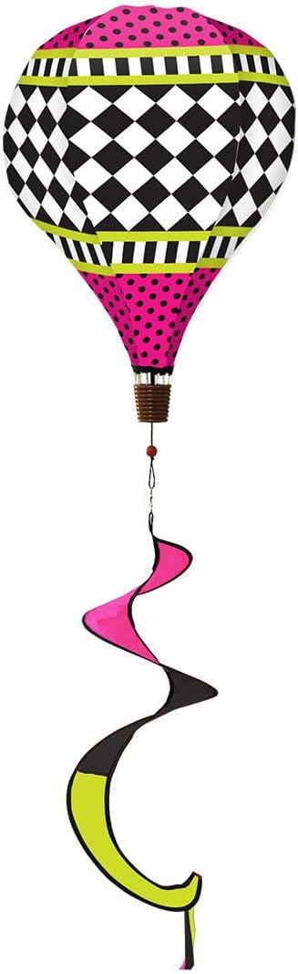 Briarwood Lane Neon Checkerboard Hot Air Balloon Spinner