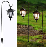 MAGGIFT 34 Inch Hanging Solar Lights, Decorative Garden Lanterns with 2 Shepherd Hooks, Solar Powered Coach Lights, Warm White LED Outdoor Lighting for Landscape, Yard, Pathway and Patio, 2 Pack