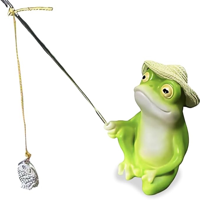 OULIGET Frog Statue Garden Outdoor,Pond Resin Statue Frog Decoration,Charmingly Naive Animal Decoration Garden Decor for Patio Yard Lawn Fence Pathway Backyard