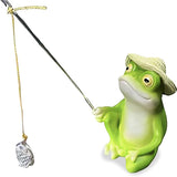 OULIGET Frog Statue Garden Outdoor,Pond Resin Statue Frog Decoration,Charmingly Naive Animal Decoration Garden Decor for Patio Yard Lawn Fence Pathway Backyard