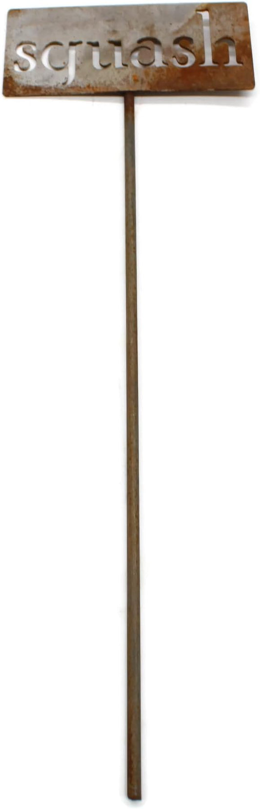 Classic Metal Garden Markers 19 Inches Tall (squash, Naturally Rusted)