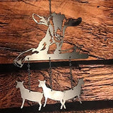 Dachshund Wind Chimes for Outside Hanging Outdoor Decor, Bird Dog Metal Wind Chimes with 4 Metal Tubes, Handworks Windchime for Garden Yard Patio Lawn Decorations (Goat)
