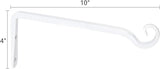 Mkono Plant Hangers Indoor, 10 Inch Metal Plant Bracket, Decorative Wall Hooks for Hanging Plants, Bird Feeder, Flower Basket, Wind Chimes, Home Outdoor Decor, 2 Pack White