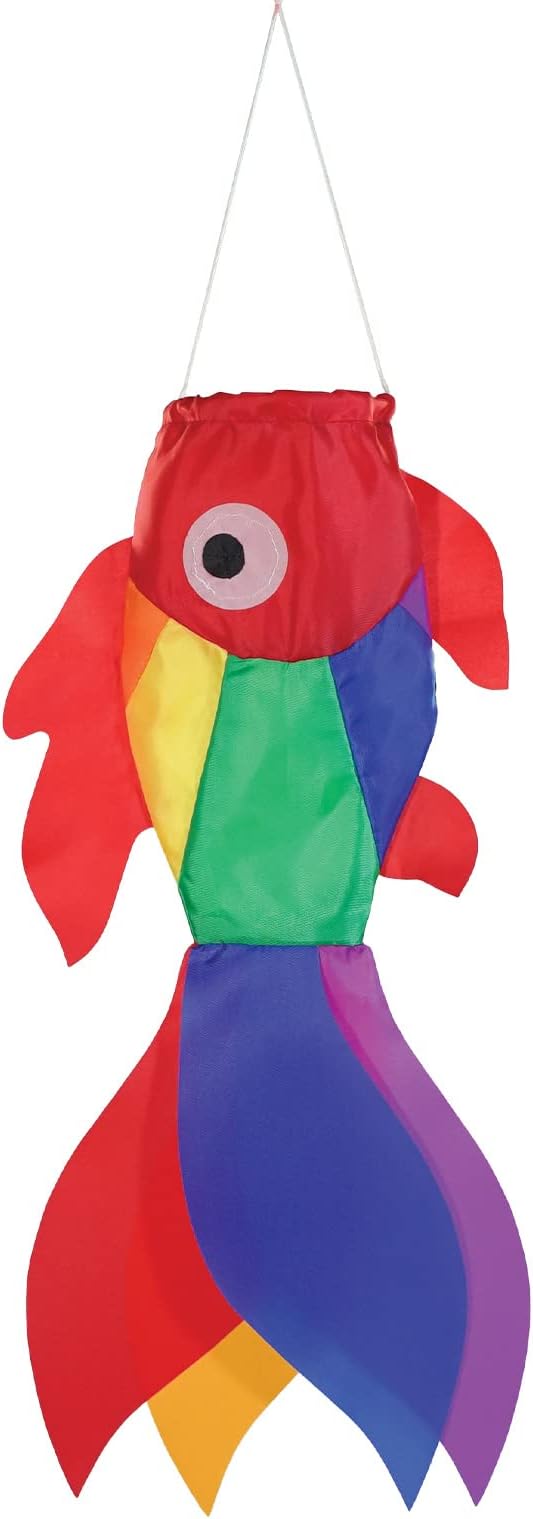In the Breeze Rainbow Damsel Fish Sock, 15"