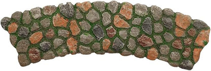 Treasure Gurus Curved Mini Cobblestone Walkway Fairy Garden Stone Path Dollhouse Decor Accessory