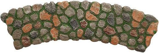 Treasure Gurus Curved Mini Cobblestone Walkway Fairy Garden Stone Path Dollhouse Decor Accessory
