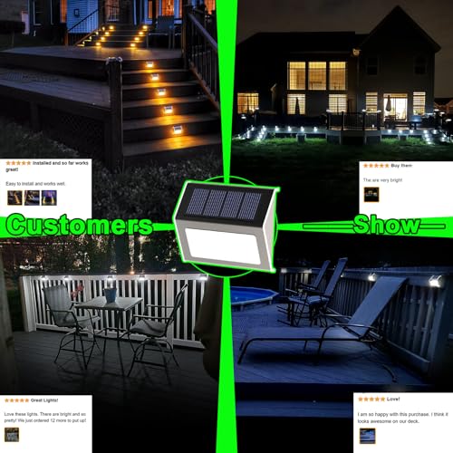Solar Step Lights - Warm White, 6-Pack