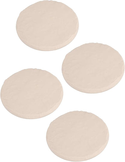 Bewinner 15.5” Circular Decorative Stepping Stones with Ground Stakes, Resin Material Stones for Outdoor Pathway Pavers Walkway Lawn Yard, (Creamy White)