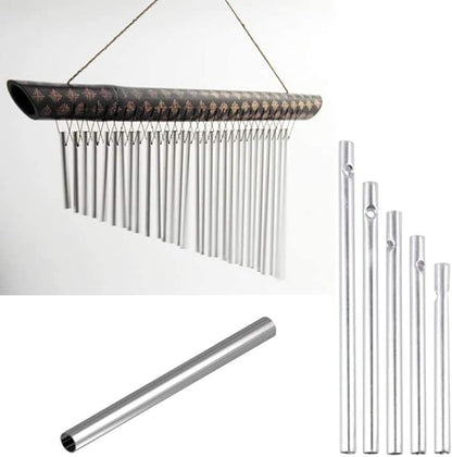 Wind Chime Tubes 30Pcs Wind Chime Kit Wind Chime Parts for DIY Home Garden Outdoor Hanging Decorations 5 Different Length (Wind Chime)