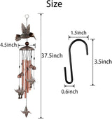 Hummingbird Wind Chimes Copper Alloy for Outdoor Decorations Garden Yard Trees Or As A Good Gift for Family Friends Colleague
